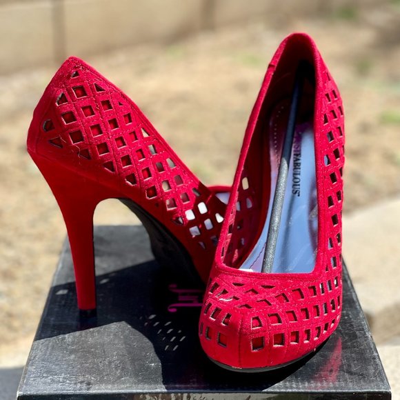 JUST FAB "BEVIN" pumps Sz 8.5 - Picture 1 of 3